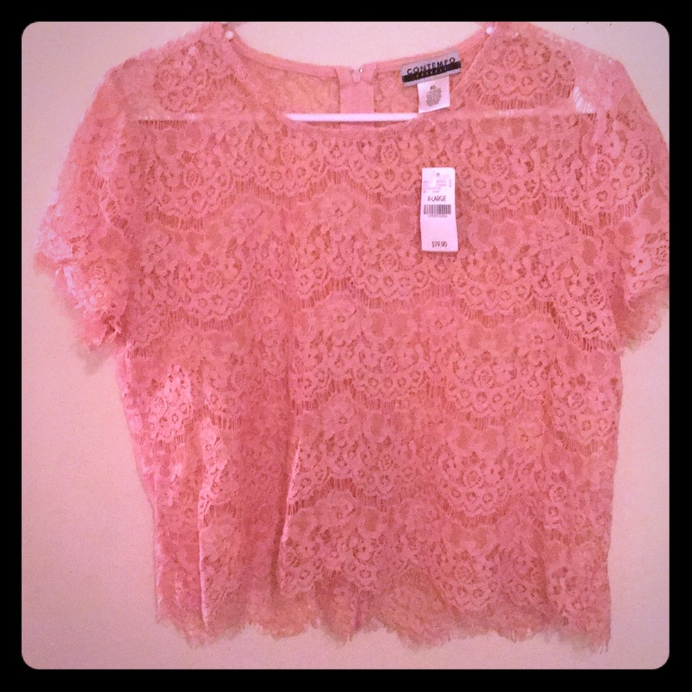 Blush Lace Crop Top